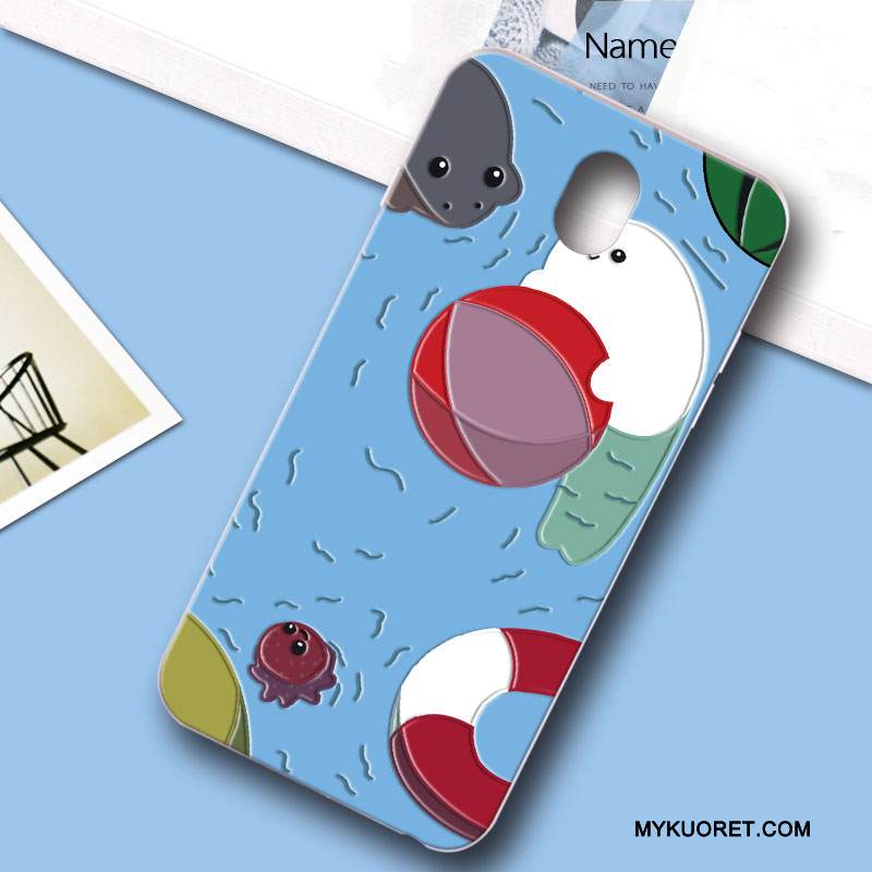 Kuori Samsung Galaxy J7 2017 Luova Puhelimen Kuoret Vaaleansininen, Kotelo Samsung Galaxy J7 2017 Suojaus Murtumaton Uusi