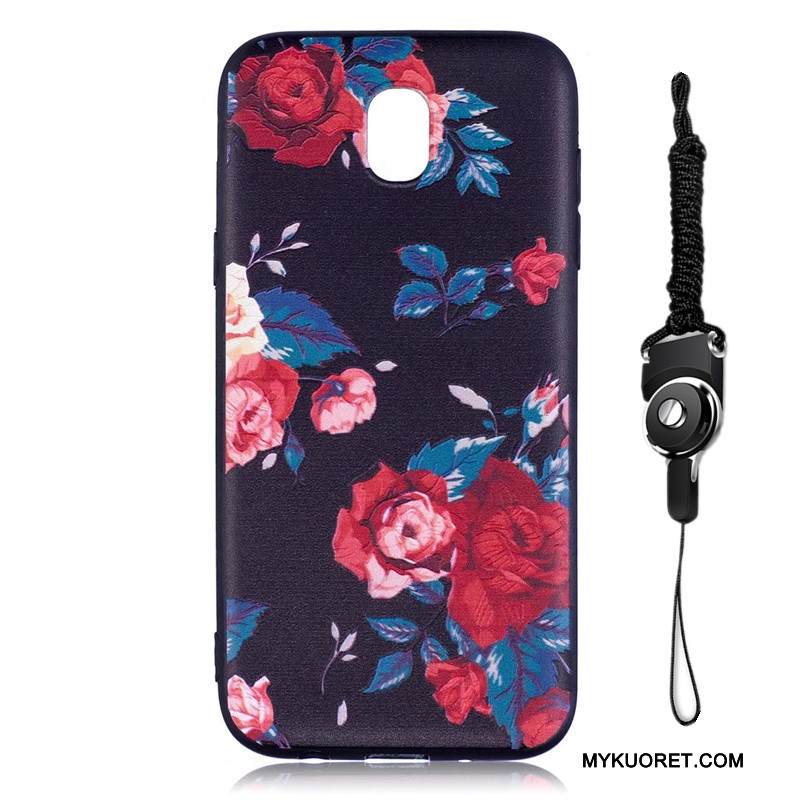 Kuori Samsung Galaxy J7 2017 Pehmeä Neste Jauhe Pesty Suede, Kotelo Samsung Galaxy J7 2017 Maalaus Puhelimen Kuoret Ripustettavat Koristeet