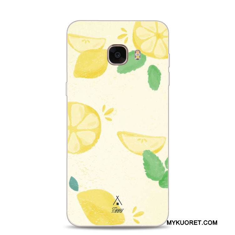 Kuori Samsung Galaxy J7 2017 Pehmeä Neste Keltainen Sitruuna, Kotelo Samsung Galaxy J7 2017 Silikoni Puhelimen Kuoret