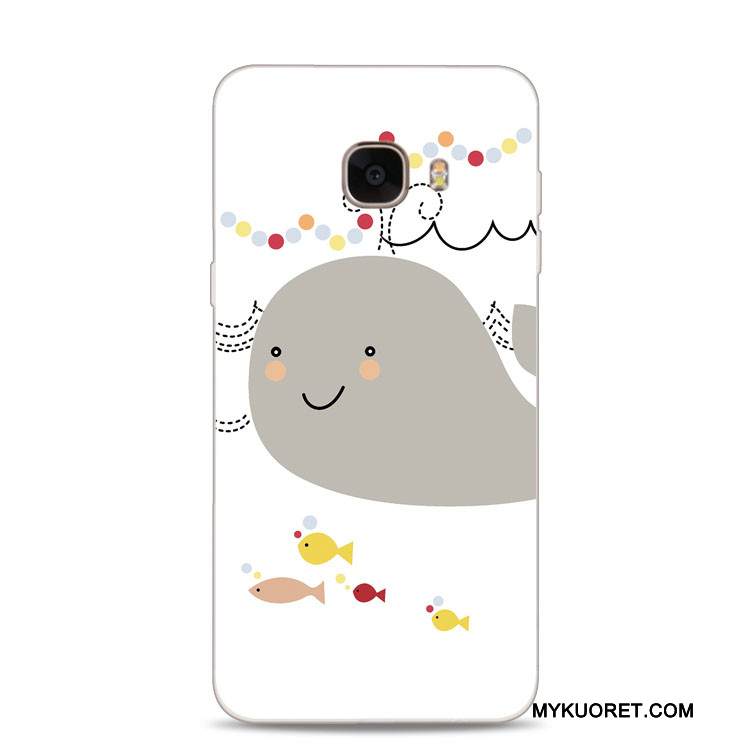 Kuori Samsung Galaxy J7 2017 Pehmeä Neste Kissa Puhelimen Kuoret, Kotelo Samsung Galaxy J7 2017 Kohokuviointi Vaaleansininen Harmaa