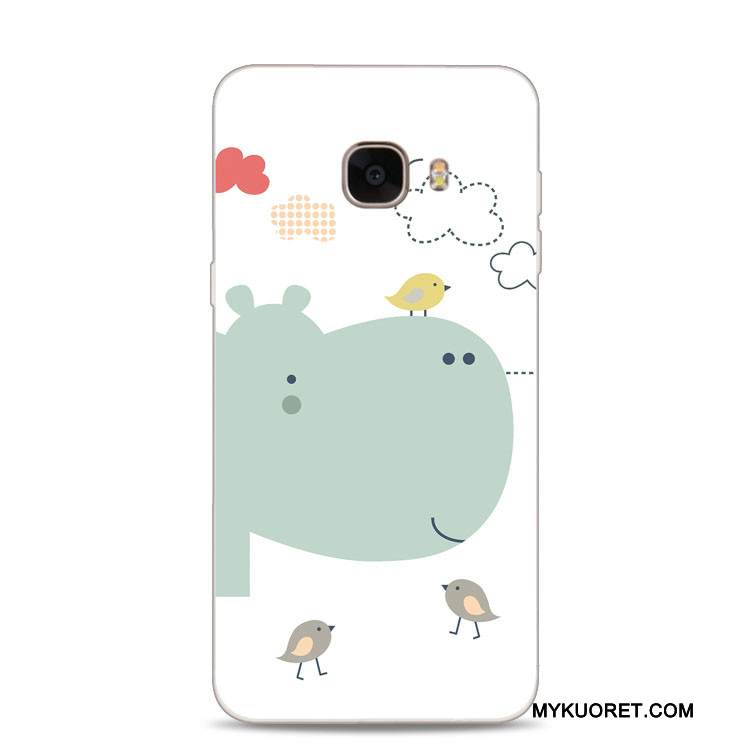 Kuori Samsung Galaxy J7 2017 Pehmeä Neste Kissa Puhelimen Kuoret, Kotelo Samsung Galaxy J7 2017 Kohokuviointi Vaaleansininen Harmaa