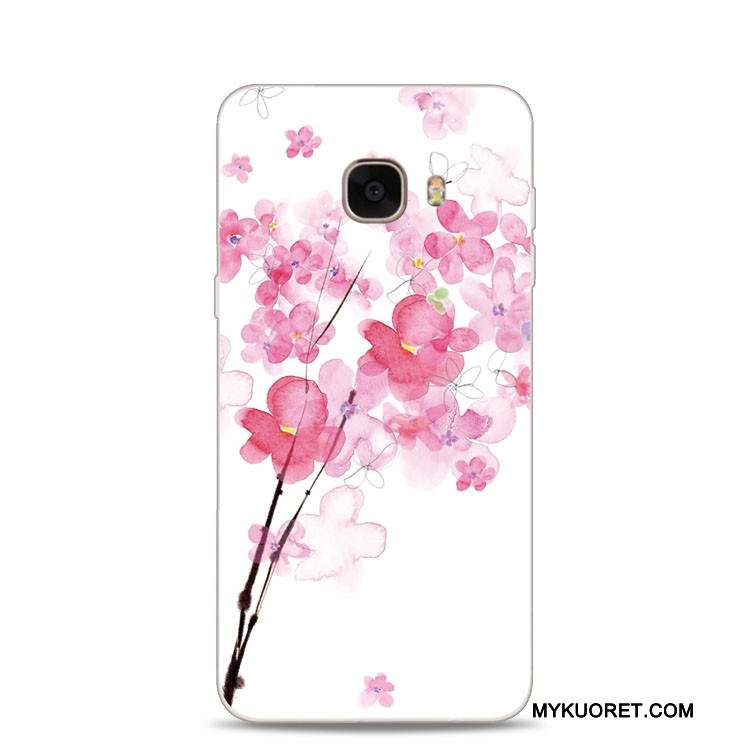 Kuori Samsung Galaxy J7 2017 Pehmeä Neste Puhelimen Kuoret Persikankukka, Kotelo Samsung Galaxy J7 2017 Silikoni Jauhe