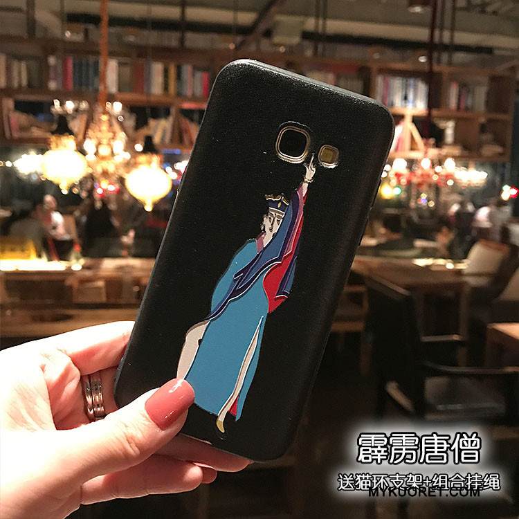 Kuori Samsung Galaxy J7 2017 Pehmeä Neste Puhelimen Kuoret Pesty Suede, Kotelo Samsung Galaxy J7 2017 Kohokuviointi Musta