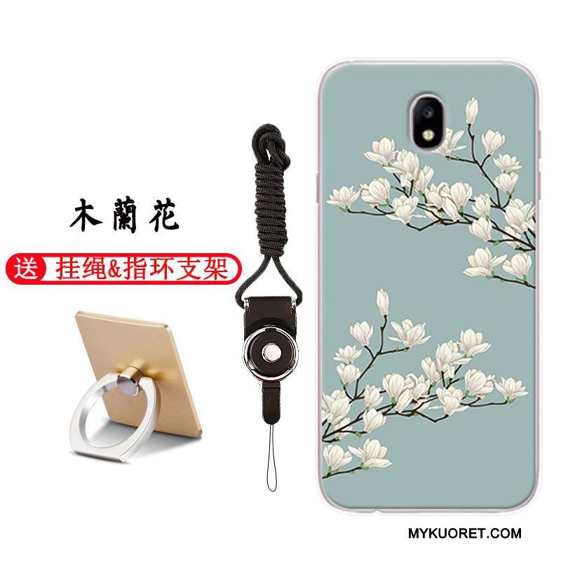 Kuori Samsung Galaxy J7 2017 Sarjakuva Vaaleansininen Murtumaton, Kotelo Samsung Galaxy J7 2017 Pehmeä Neste Puhelimen Kuoret