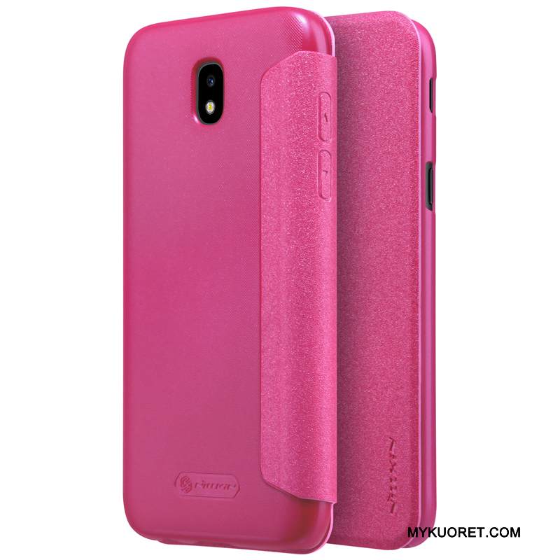 Kuori Samsung Galaxy J7 2017 Suojaus Kevyt Musta, Kotelo Samsung Galaxy J7 2017 Nahka Kulta Puhelimen Kuoret