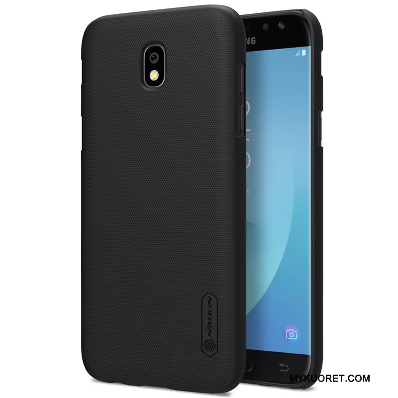 Kuori Samsung Galaxy J7 2017 Suojaus Kova Puhelimen Kuoret, Kotelo Samsung Galaxy J7 2017 Pesty Suede Valkoinen