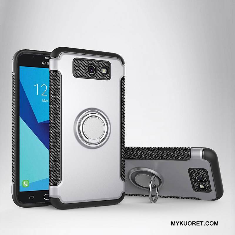 Kuori Samsung Galaxy J7 2017 Suojaus Murtumaton Auto, Kotelo Samsung Galaxy J7 2017 Nahka Hopea Puhelimen Kuoret