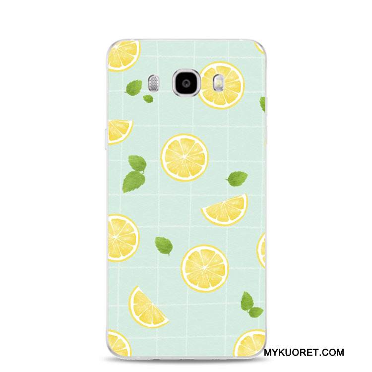 Kuori Samsung Galaxy J7 2017 Tuki Vihreä Sitruuna, Kotelo Samsung Galaxy J7 2017 Pehmeä Neste Kustannukset Puhelimen Kuoret
