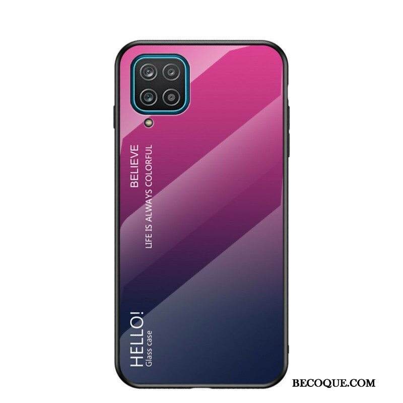 Kuori Samsung Galaxy M12 / A12 Karkaistu Lasi Hello
