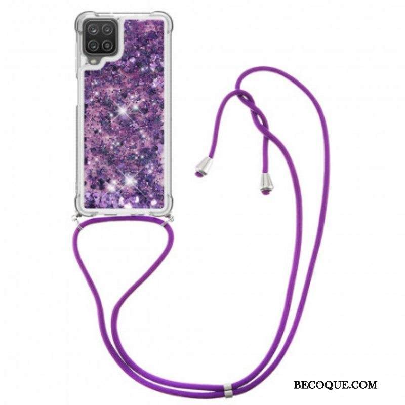 Kuori Samsung Galaxy M12 / A12 Paljetteja Kiristysnyörillä
