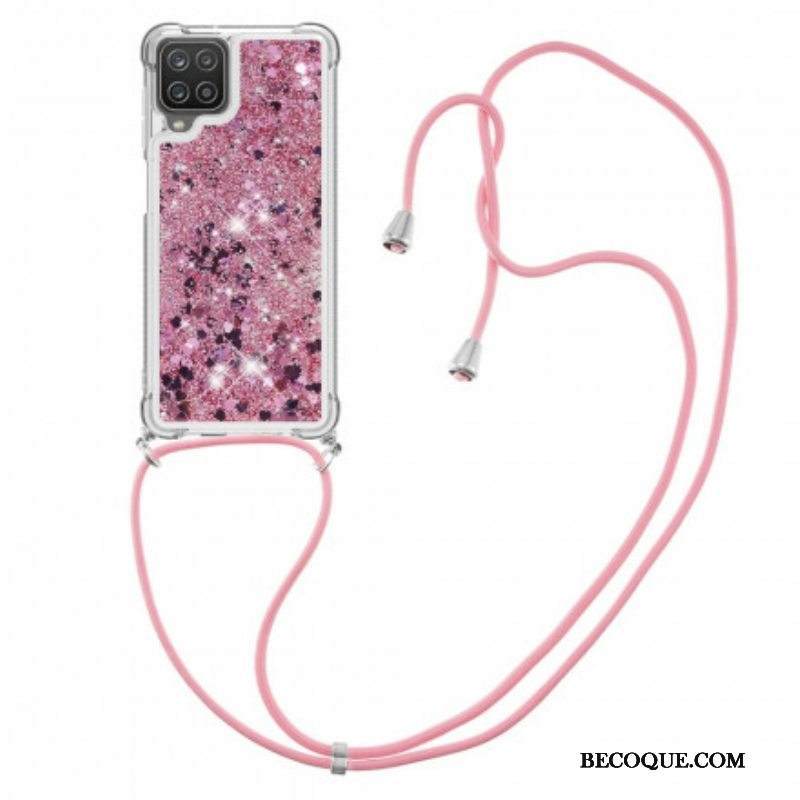 Kuori Samsung Galaxy M12 / A12 Paljetteja Kiristysnyörillä