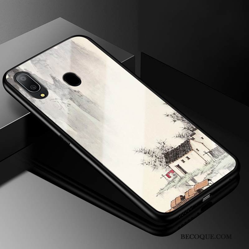 Kuori Samsung Galaxy M20 Laukut Kova Ihana, Kotelo Samsung Galaxy M20 Silikoni Sininen Lasi