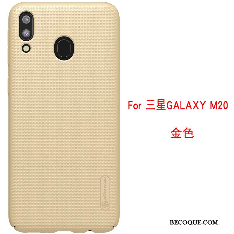 Kuori Samsung Galaxy M20 Laukut Kova Murtumaton, Kotelo Samsung Galaxy M20 Suojaus Kulta Pesty Suede