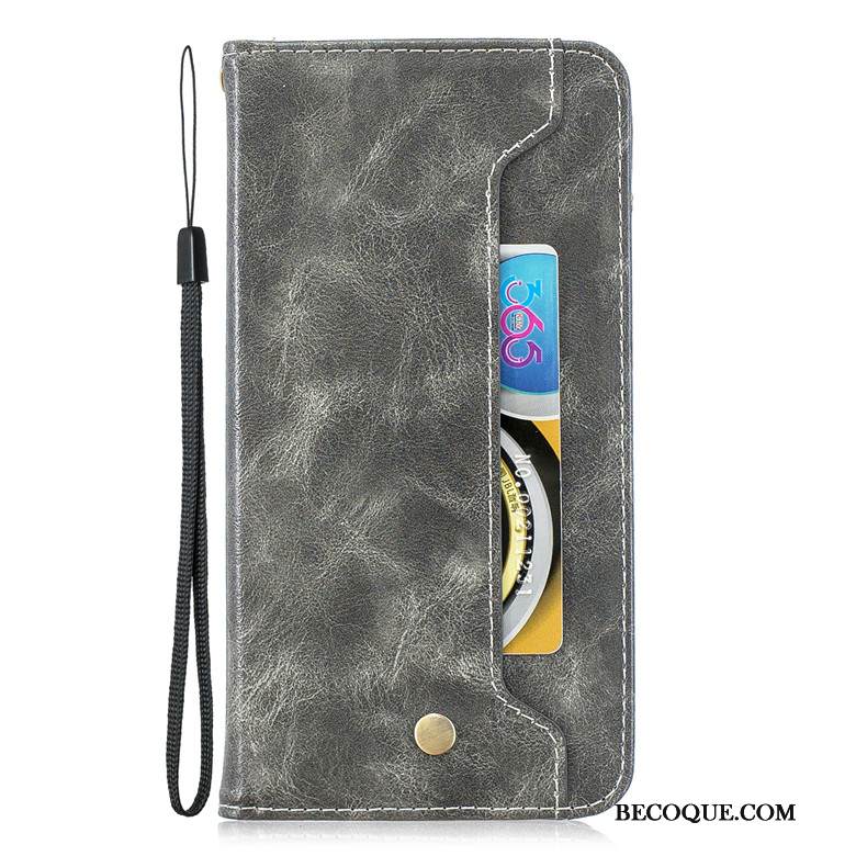 Kuori Samsung Galaxy M20 Nahka Murtumaton Kortti, Kotelo Samsung Galaxy M20 Suojaus Puhelimen Kuoret Musta