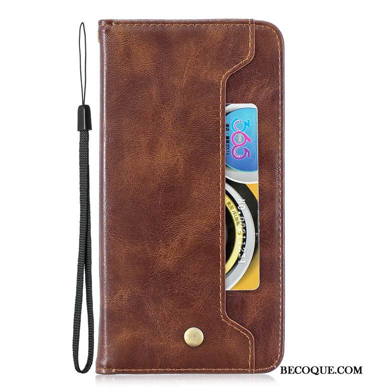 Kuori Samsung Galaxy M20 Nahka Murtumaton Kortti, Kotelo Samsung Galaxy M20 Suojaus Puhelimen Kuoret Musta