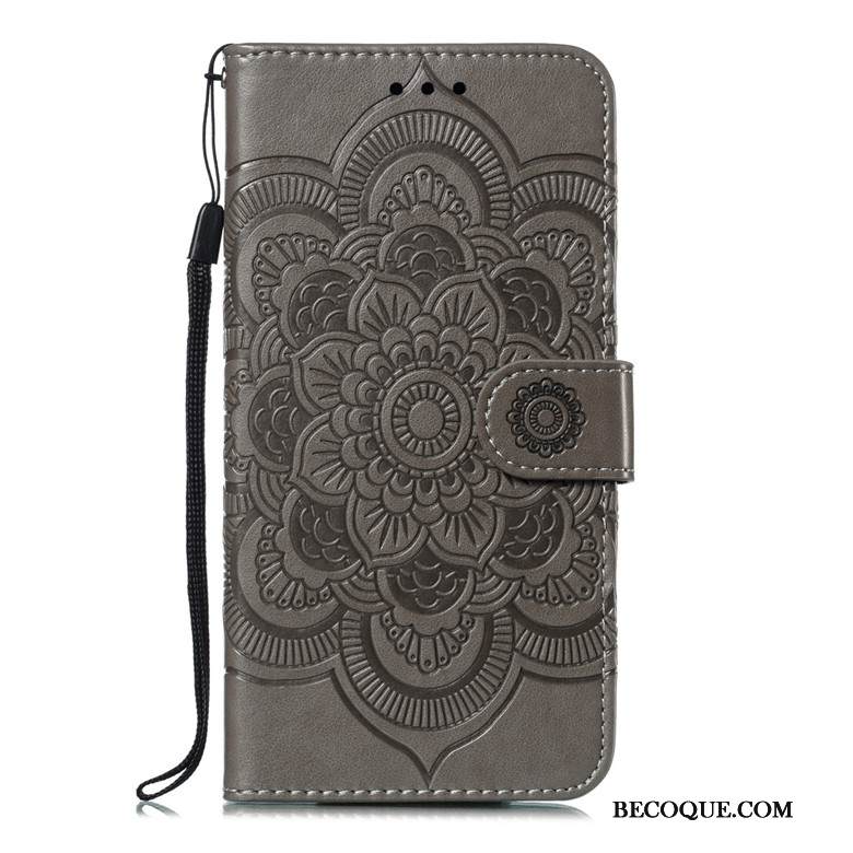 Kuori Samsung Galaxy M20 Nahka Puhelimen Kuoret Aurinko, Kotelo Samsung Galaxy M20 Suojaus Toteemi Punainen