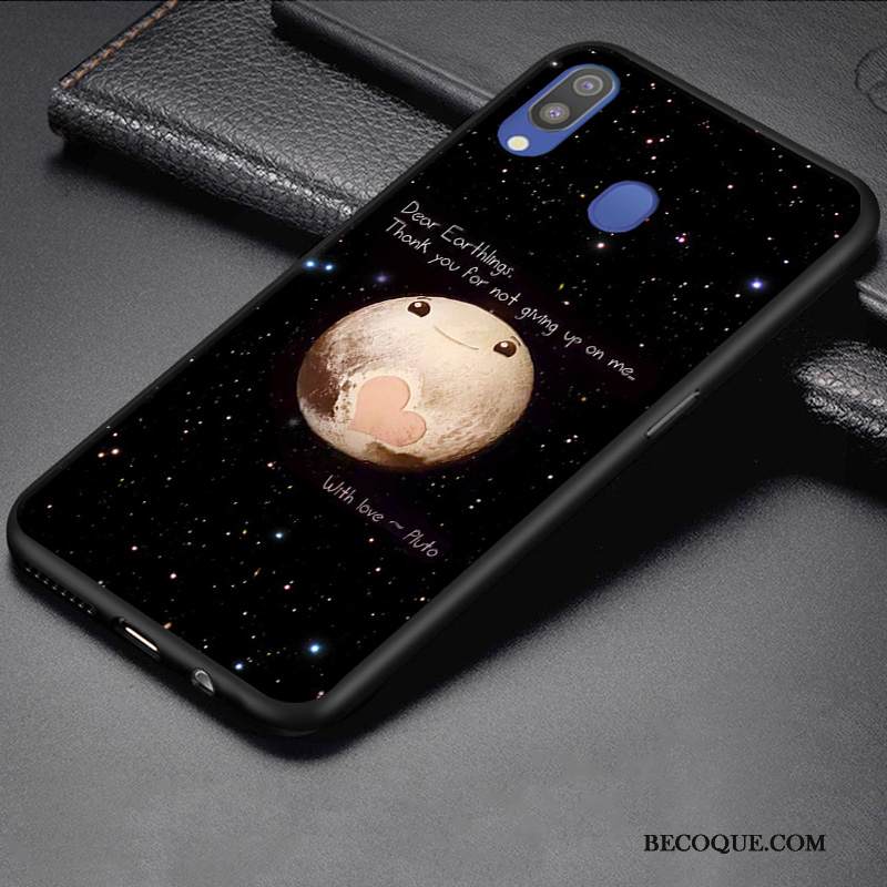 Kuori Samsung Galaxy M20 Pehmeä Neste Muokata Puhelimen Kuoret, Kotelo Samsung Galaxy M20 Suojaus Pesty Suede Punainen