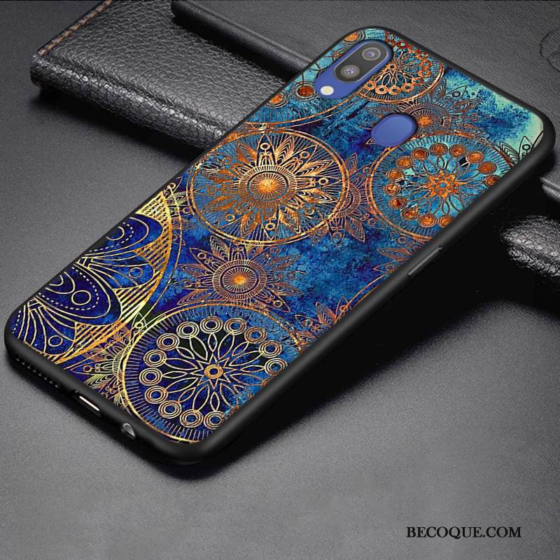 Kuori Samsung Galaxy M20 Pehmeä Neste Muokata Puhelimen Kuoret, Kotelo Samsung Galaxy M20 Suojaus Pesty Suede Punainen