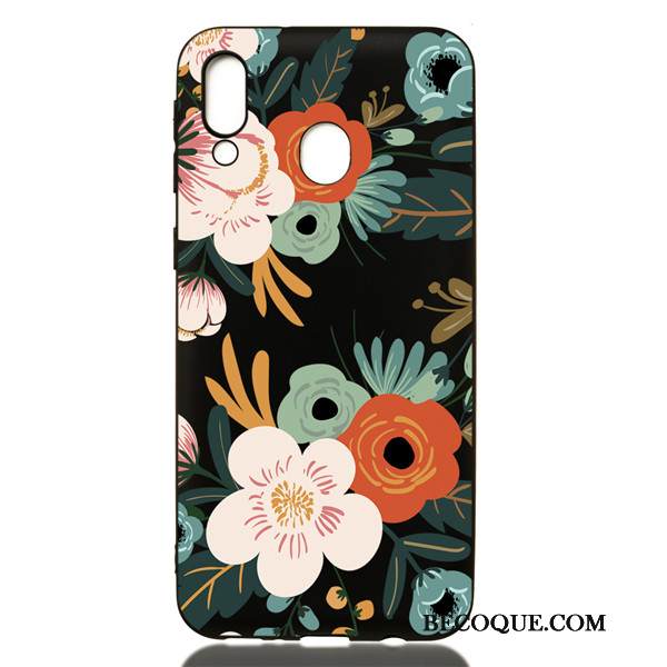 Kuori Samsung Galaxy M20 Pehmeä Neste Trendi Musta, Kotelo Samsung Galaxy M20 Sarjakuva Puhelimen Kuoret Ripustettavat Koristeet