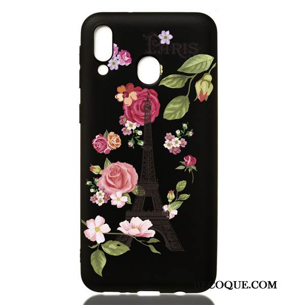 Kuori Samsung Galaxy M20 Pehmeä Neste Trendi Musta, Kotelo Samsung Galaxy M20 Sarjakuva Puhelimen Kuoret Ripustettavat Koristeet