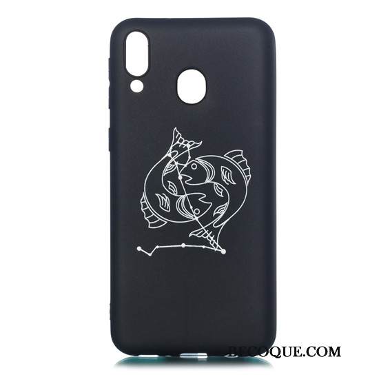 Kuori Samsung Galaxy M20 Pehmeä Neste Ultra Pesty Suede, Kotelo Samsung Galaxy M20 Sarjakuva Ripustettavat Koristeet Puhelimen Kuoret