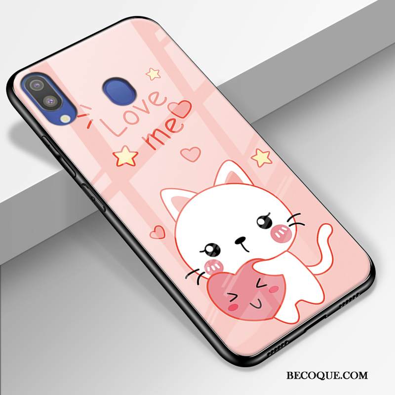 Kuori Samsung Galaxy M20 Pehmeä Neste Yksinkertainen Murtumaton, Kotelo Samsung Galaxy M20 Tila Pieni Lasi