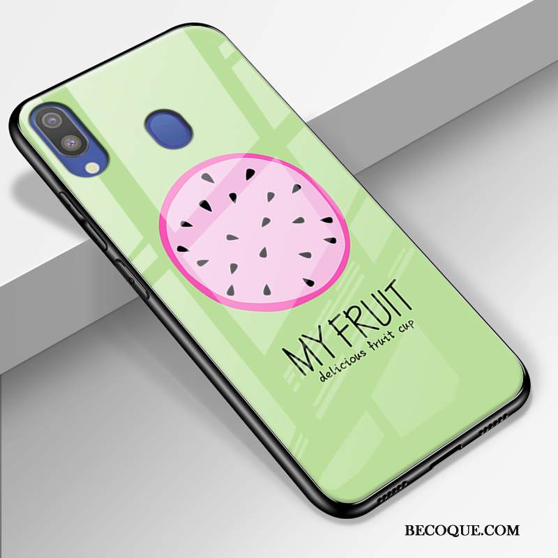 Kuori Samsung Galaxy M20 Pehmeä Neste Yksinkertainen Murtumaton, Kotelo Samsung Galaxy M20 Tila Pieni Lasi