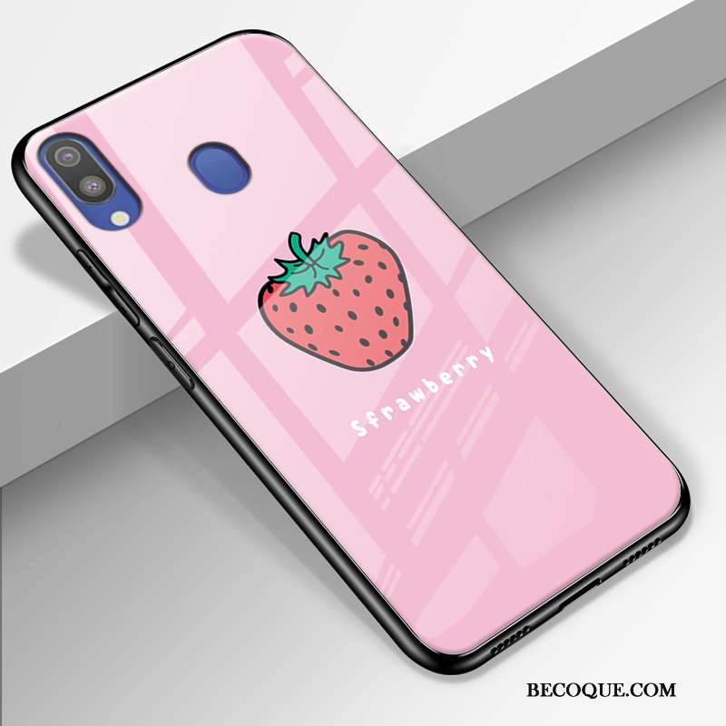 Kuori Samsung Galaxy M20 Pehmeä Neste Yksinkertainen Murtumaton, Kotelo Samsung Galaxy M20 Tila Pieni Lasi