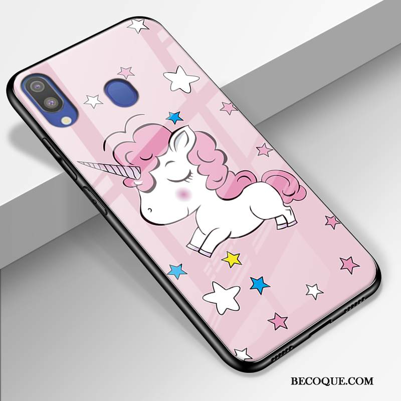 Kuori Samsung Galaxy M20 Pehmeä Neste Yksinkertainen Murtumaton, Kotelo Samsung Galaxy M20 Tila Pieni Lasi