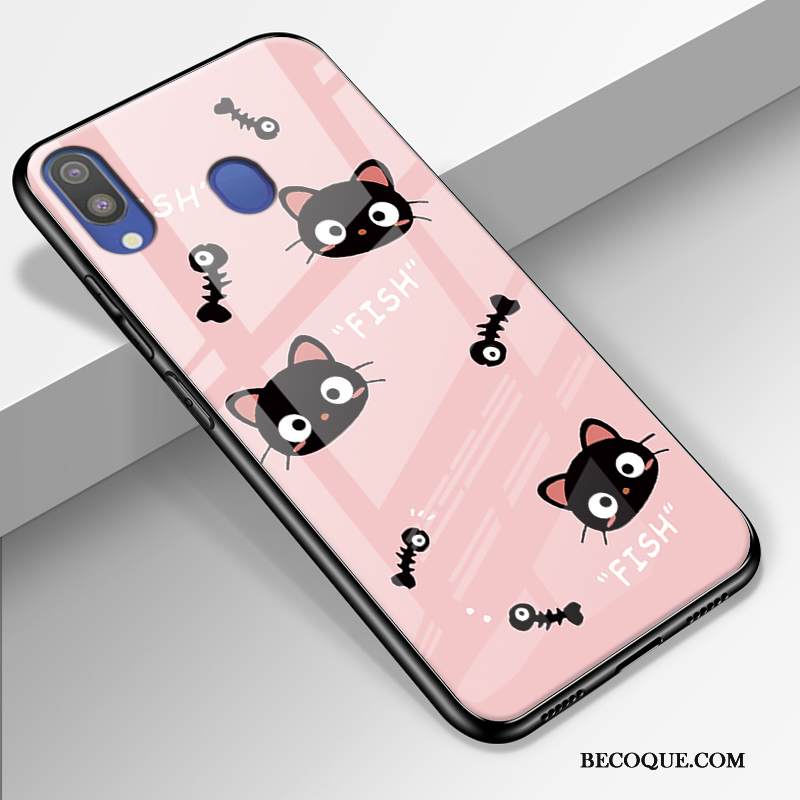 Kuori Samsung Galaxy M20 Pehmeä Neste Yksinkertainen Murtumaton, Kotelo Samsung Galaxy M20 Tila Pieni Lasi