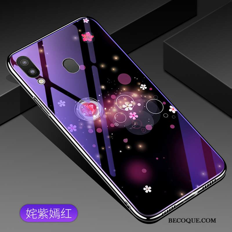 Kuori Samsung Galaxy M20 Silikoni Peili Persoonallisuus, Kotelo Samsung Galaxy M20 Luova Violetti Murtumaton