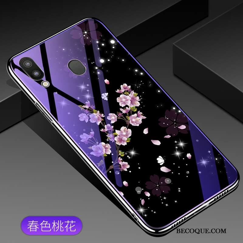 Kuori Samsung Galaxy M20 Silikoni Peili Persoonallisuus, Kotelo Samsung Galaxy M20 Luova Violetti Murtumaton