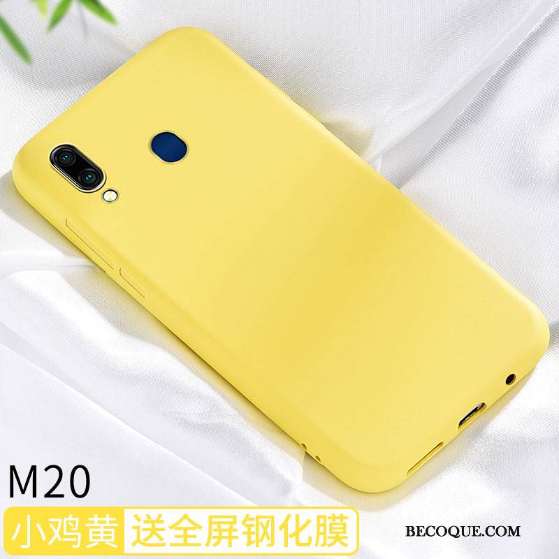 Kuori Samsung Galaxy M20 Silikoni Persoonallisuus Kukkakuvio, Kotelo Samsung Galaxy M20 Luova Ohut Ultra