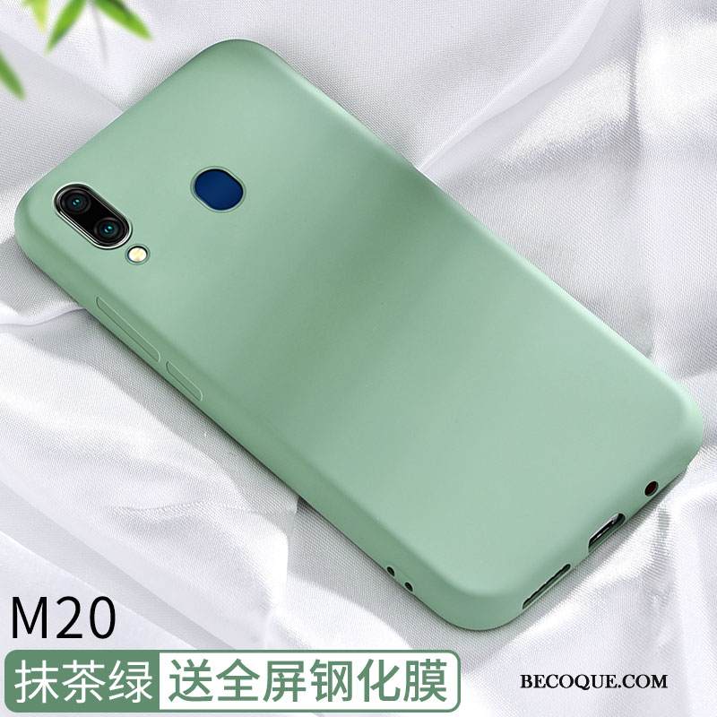 Kuori Samsung Galaxy M20 Silikoni Persoonallisuus Kukkakuvio, Kotelo Samsung Galaxy M20 Luova Ohut Ultra