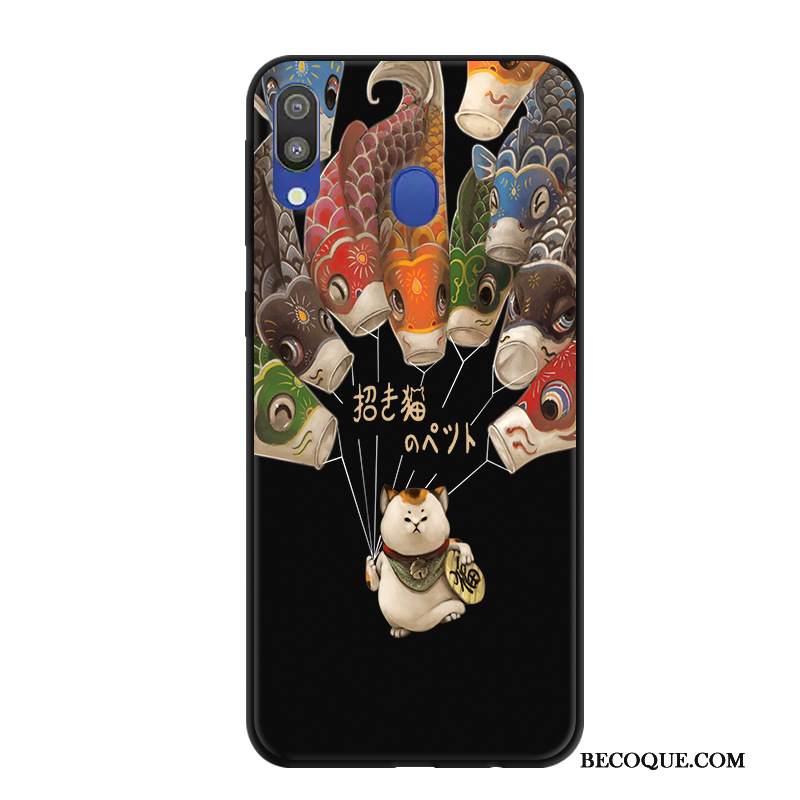 Kuori Samsung Galaxy M20 Suojaus Musta Trendi, Kotelo Samsung Galaxy M20 Murtumaton Puhelimen Kuoret