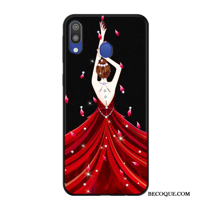 Kuori Samsung Galaxy M20 Suojaus Musta Trendi, Kotelo Samsung Galaxy M20 Murtumaton Puhelimen Kuoret