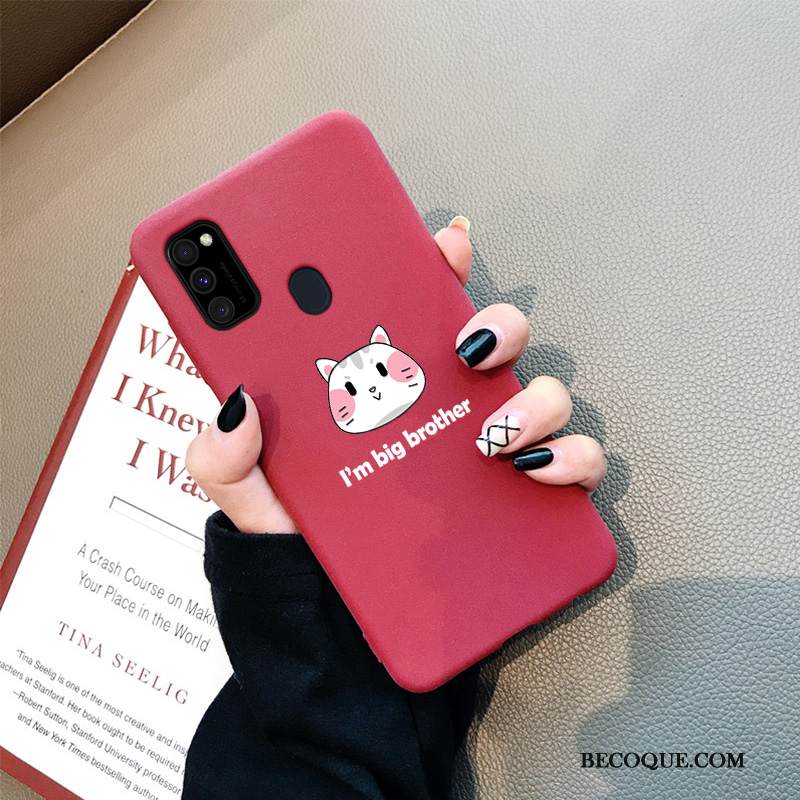 Kuori Samsung Galaxy M30s Laukut Karkaisu Pesty Suede, Kotelo Samsung Galaxy M30s Silikoni Harmaa Kalvo