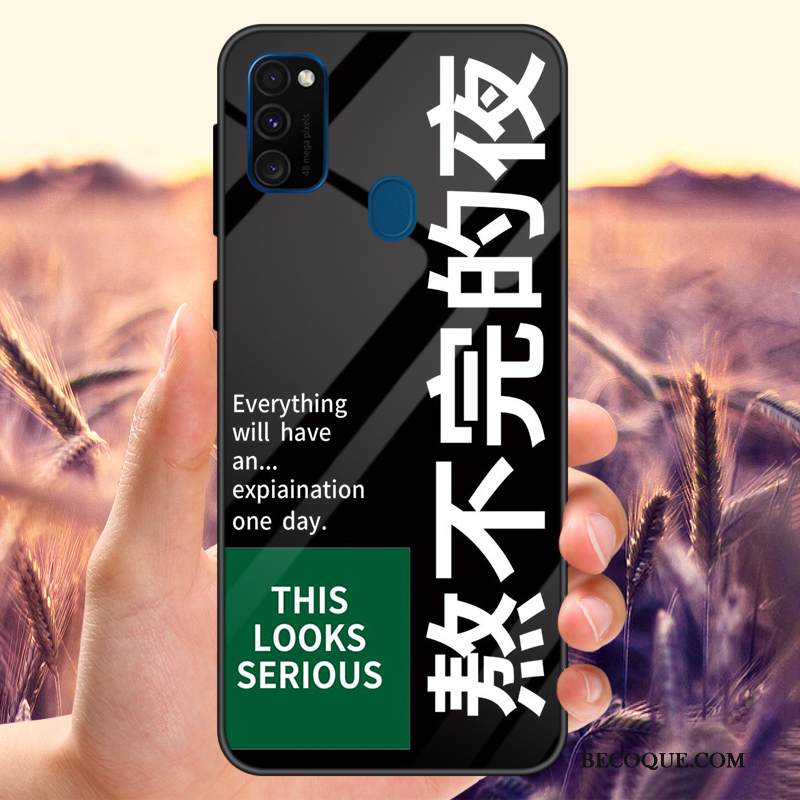 Kuori Samsung Galaxy M30s Laukut Murtumaton Julkkis, Kotelo Samsung Galaxy M30s Rakastunut Lasi