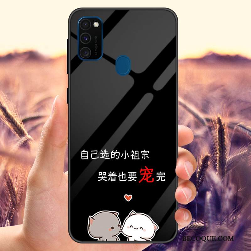 Kuori Samsung Galaxy M30s Laukut Murtumaton Julkkis, Kotelo Samsung Galaxy M30s Rakastunut Lasi