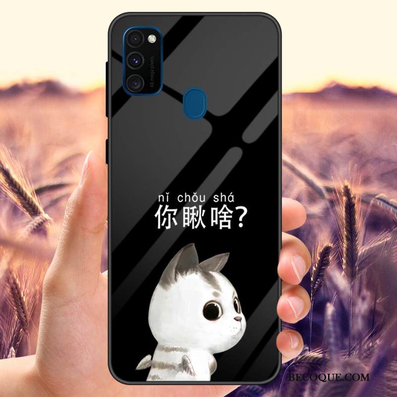 Kuori Samsung Galaxy M30s Laukut Murtumaton Julkkis, Kotelo Samsung Galaxy M30s Rakastunut Lasi