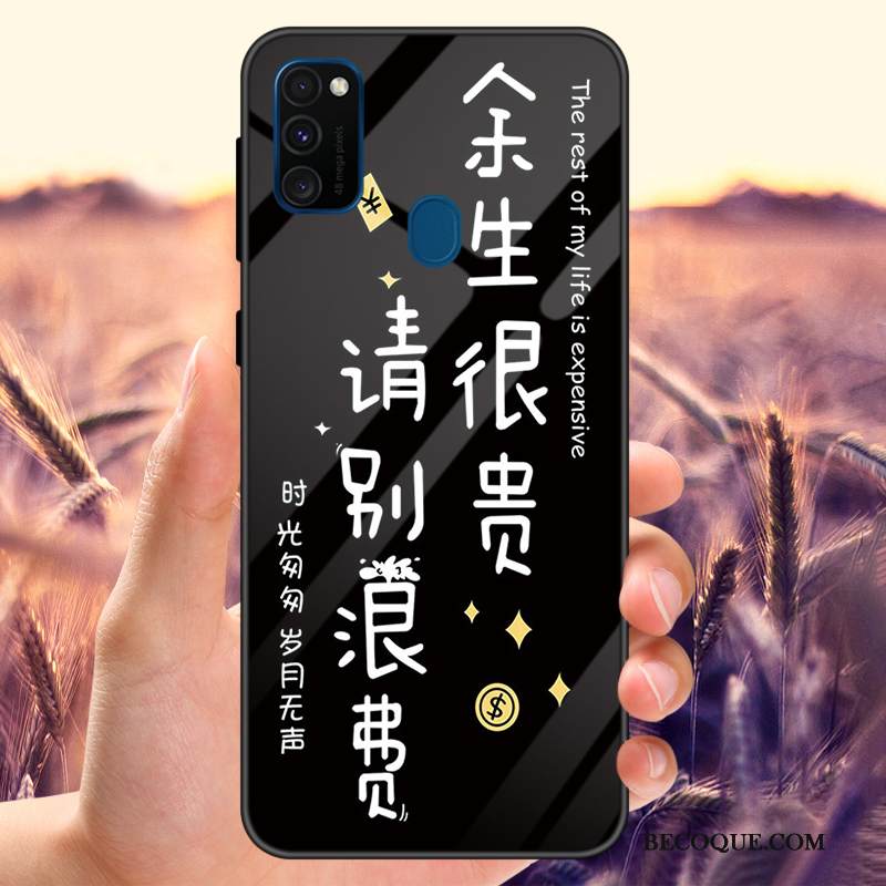 Kuori Samsung Galaxy M30s Laukut Murtumaton Julkkis, Kotelo Samsung Galaxy M30s Rakastunut Lasi