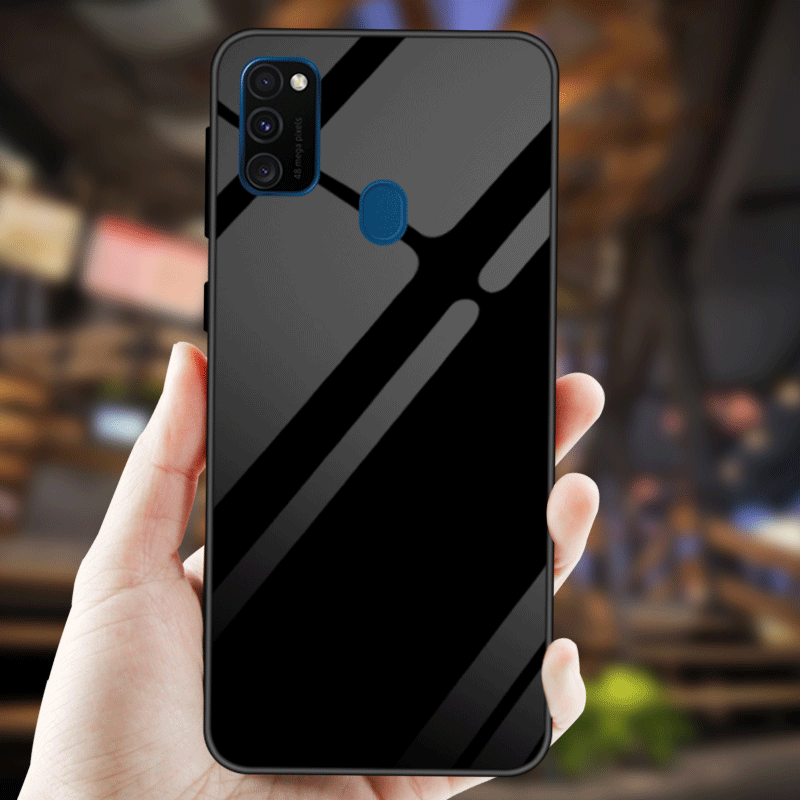 Kuori Samsung Galaxy M30s Laukut Peili Yksinkertainen, Kotelo Samsung Galaxy M30s Suojaus Puhelimen Kuoret Sininen