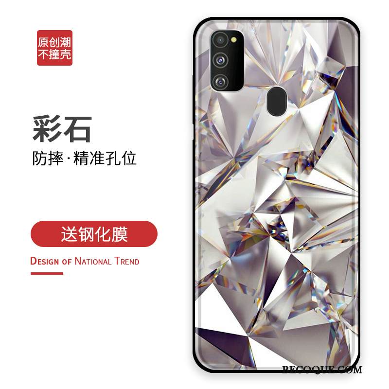 Kuori Samsung Galaxy M30s Laukut Persoonallisuus Puhelimen Kuoret, Kotelo Samsung Galaxy M30s Luova Murtumaton Lasi