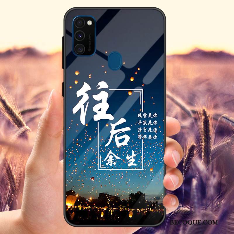 Kuori Samsung Galaxy M30s Laukut Suuntaus Lasi, Kotelo Samsung Galaxy M30s Pehmeä Neste Peili Puhelimen Kuoret