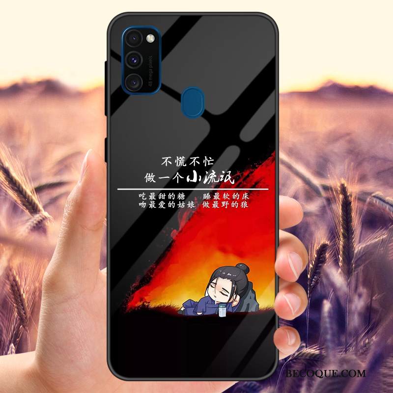 Kuori Samsung Galaxy M30s Laukut Suuntaus Lasi, Kotelo Samsung Galaxy M30s Pehmeä Neste Peili Puhelimen Kuoret