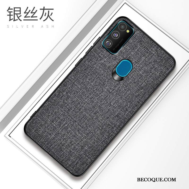 Kuori Samsung Galaxy M30s Luova Kova Murtumaton, Kotelo Samsung Galaxy M30s Laukut Harmaa Kiinteä Väri