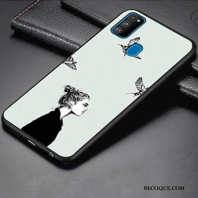 Kuori Samsung Galaxy M30s Luova Puhelimen Kuoret Sininen, Kotelo Samsung Galaxy M30s Suojaus Trendi Persoonallisuus