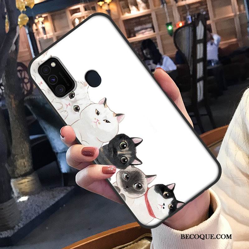 Kuori Samsung Galaxy M30s Luova Valkoinen Persoonallisuus, Kotelo Samsung Galaxy M30s Pehmeä Neste Puhelimen Kuoret
