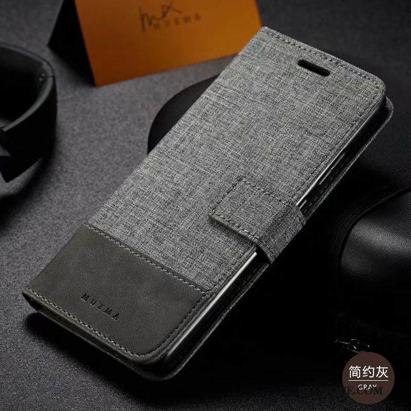 Kuori Samsung Galaxy M30s Nahka Harmaa Murtumaton, Kotelo Samsung Galaxy M30s Kuoret Kukkakuvio Puhelimen Kuoret