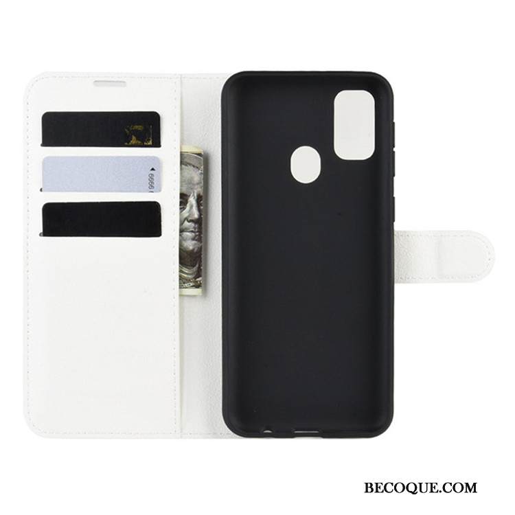 Kuori Samsung Galaxy M30s Salkku Musta, Kotelo Samsung Galaxy M30s Nahka